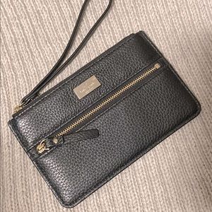 Kate Spade Black Leather Wristlet